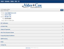 Tablet Screenshot of aldercox.com